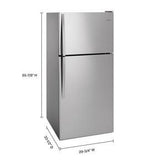 30" Wide Top Freezer Refrigerator - 18 Cubic Feet - Stainless Steel