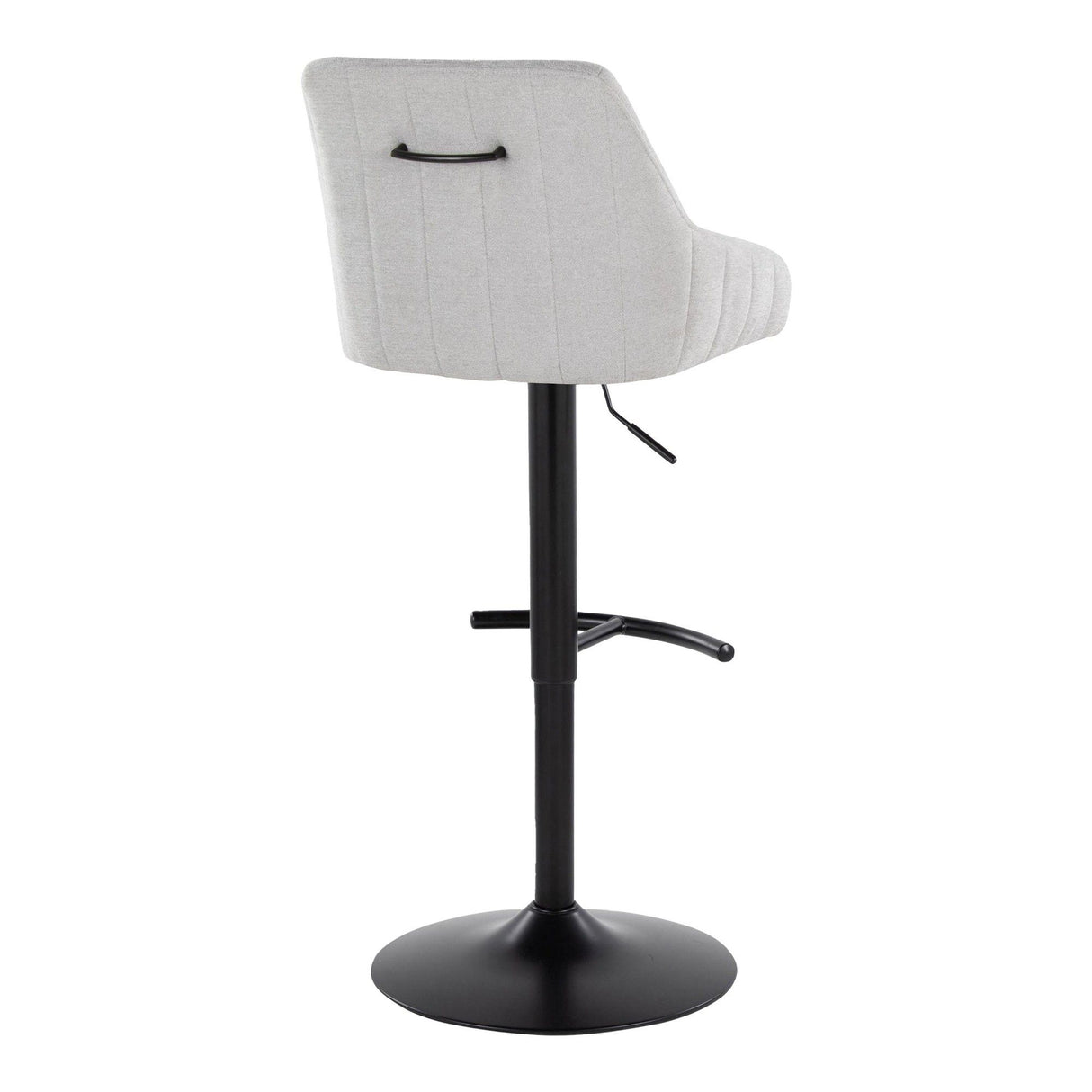 Gardenia - Adjustable Barstool - Chrome Base & Walnut Backrest