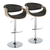 Symphony - Adjustable Barstool (Set of 2) - Chrome Base