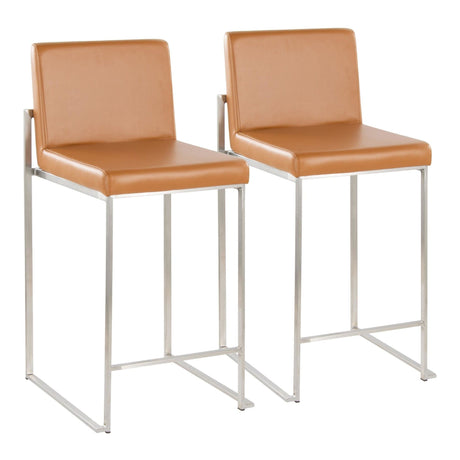 Fuji - High Back Upholstered Counter Stool Set