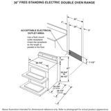 GE Profile(TM) 30" Smart Free-Standing Electric Double Oven Convection Range with No Preheat Air Fry - (PB965BPTS)