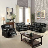 Zuriel - Synthetic Leather 3 Piece Living Room Recliner Set