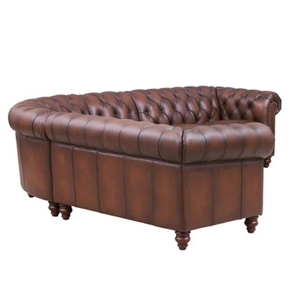 Alton Bay - Leather L-Shaped Convertible Sectional - Brown