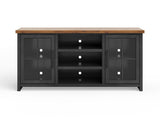 Essex - TV Stand Console For TVs Up To 80" - Black, Whiskey