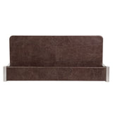 Brancaster - Desk - Retro Brown Top Grain Leather & Aluminum