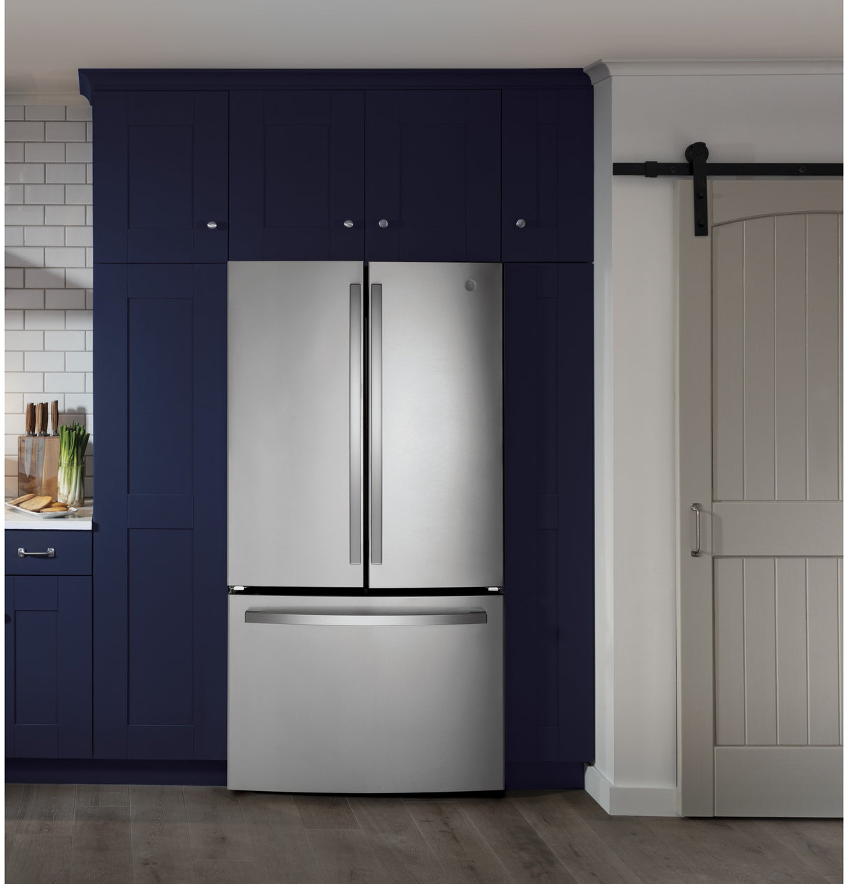 GE(R) ENERGY STAR(R) 27.0 Cu. Ft. Fingerprint Resistant French-Door Refrigerator - (GNE27JYMFS)