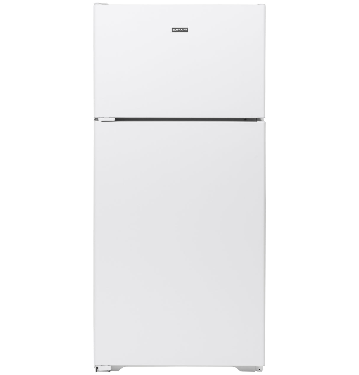 Hotpoint(R) ENERGY STAR(R) 15.6 Cu. Ft. Recessed Handle Top-Freezer Refrigerator - (HPE16BTNLWW)