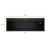 1.1 Cubic Feet Low Profile Microwave Hood Combination - Black - Metal