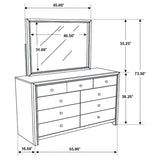 Serenity - 9-Drawer Dresser With Mirror