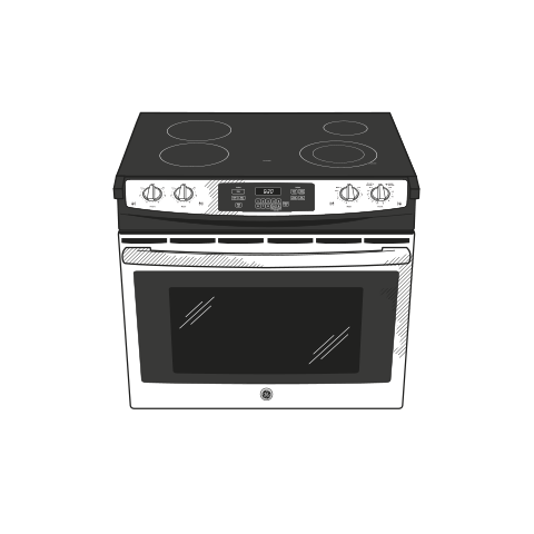 GE(R) 30" Drop-In Electric Range - (JD630SFSS)