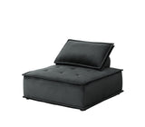 Anna - Velvet Sectional Sofa Ottoman