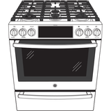 GE Profile(TM) 30" Smart Slide-In Front-Control Gas Range with No Preheat Air Fry - (PGS930BPTS)