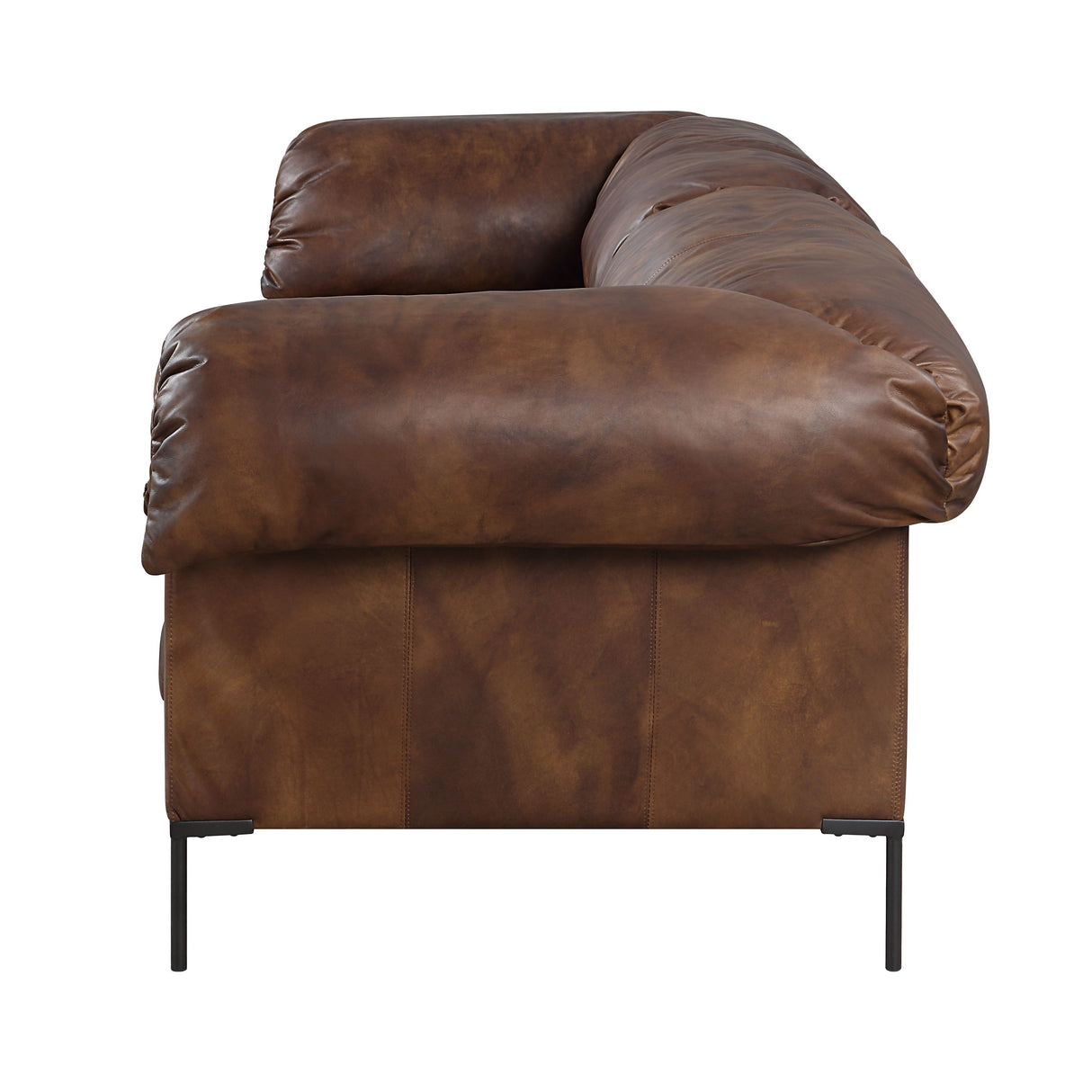 Jaron - Top Grain Leather Sofa - Mocha