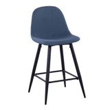 Pebble - 24" Fixed-Height Counter Stool (Set of 2) - Black Legs