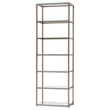 Kate - 6-Shelf Bookcase - Black Nickel