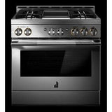 36" Rise Gas Professional-Style Range With Chrome-Infused Griddle