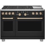 Caf(eback)(TM) 48" Smart Dual-Fuel Commercial-Style Range with 6 Burners and Griddle (Natural Gas) - (C2Y486P3TD1)