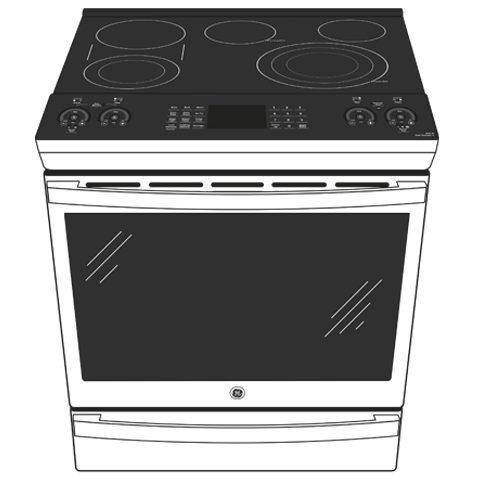 GE Profile(TM) 30" Smart Slide-In Electric Convection Range with No Preheat Air Fry - (PSS93BPTS)