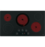 GE(R) 36" Built-In Knob Control Electric Cooktop - (JP3536DJBB)