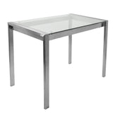 Fuji - Counter Table - Stainless Steel And Glass