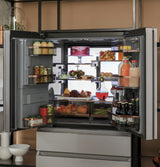 Caf(eback)(TM) ENERGY STAR(R) 27.8 Cu. Ft. Smart 4-Door French-Door Refrigerator in Platinum Glass - (CVE28DM5NS5)