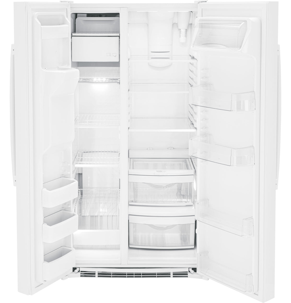 GE(R) 25.3 Cu. Ft. Side-By-Side Refrigerator - (GSS25GGPWW)