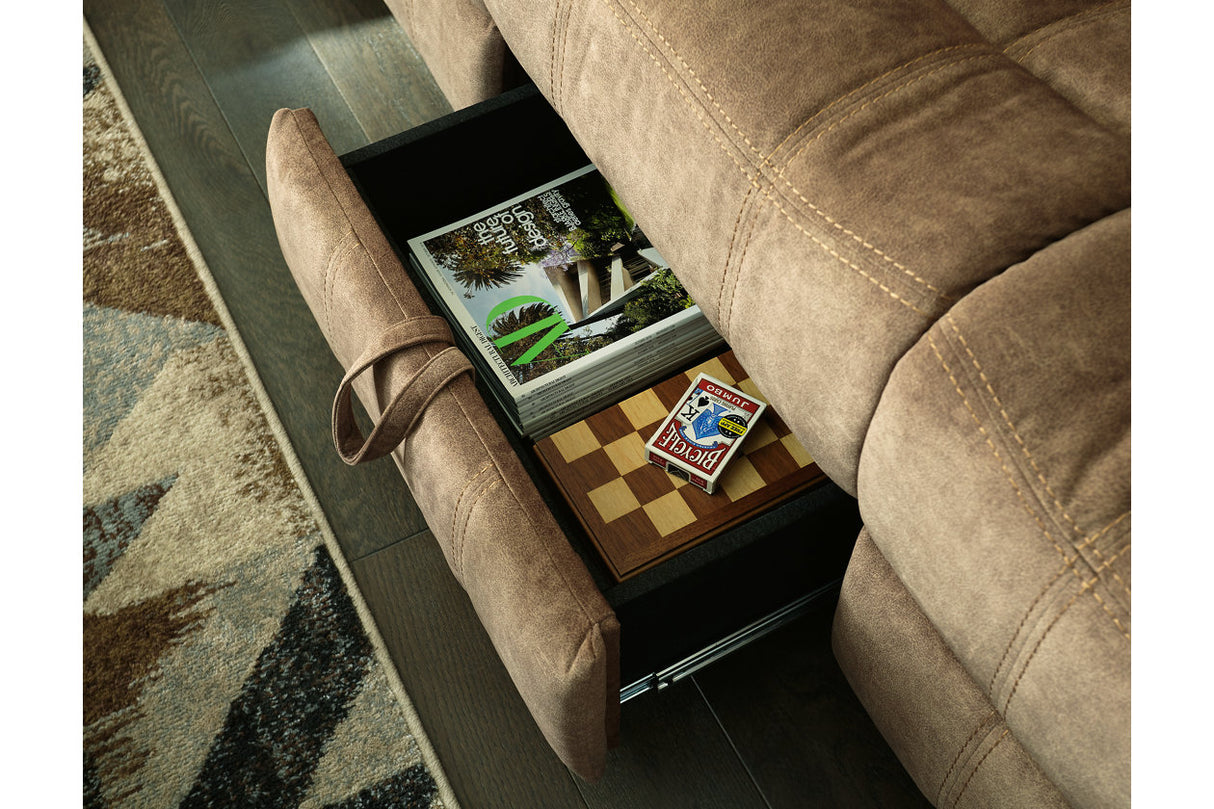 Huddle-up Reclining Sofa With Drop Down Table - (8230489)