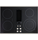 GE Profile(TM) 30" Downdraft Electric Cooktop - (PP9830SRSS)