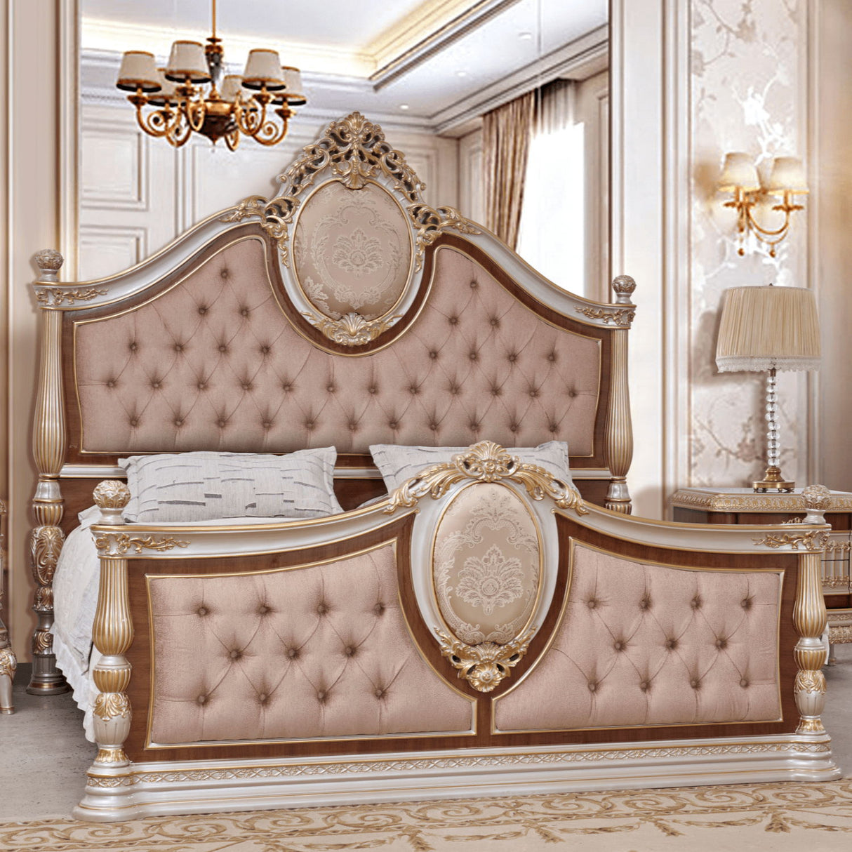 HD-9021 - Eastern King Bed - White