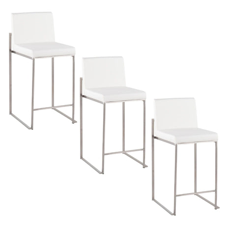 Fuji - High Back Upholstered Counter Stool Set