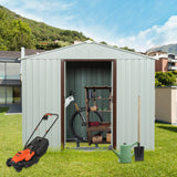 Outdoor Metal Storage Shed Yx48 - White