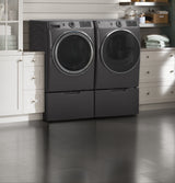 GE(R) ENERGY STAR(R) 7.8 cu. ft. Capacity Smart Front Load Electric Dryer with Sanitize Cycle - (GFD55ESPNDG)