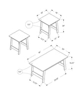 Table Set, Coffee, End, Side, Accent, Living Room, Transitional (Set of 3) - Gray