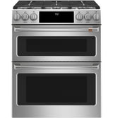 Caf(eback)(TM) 30" Smart Slide-In, Front-Control, Dual-Fuel, Double-Oven Range with Convection - (C2S950P2MS1)