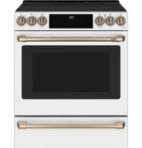 Caf(eback)(TM) 30" Smart Slide-In, Front-Control, Induction and Convection Range with Warming Drawer - (CHS900P4MW2)