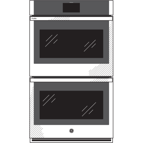 GE Profile(TM) 30" Smart Built-In Convection Double Wall Oven with In-Oven Camera and No Preheat Air Fry - (PTD9000SNSS)