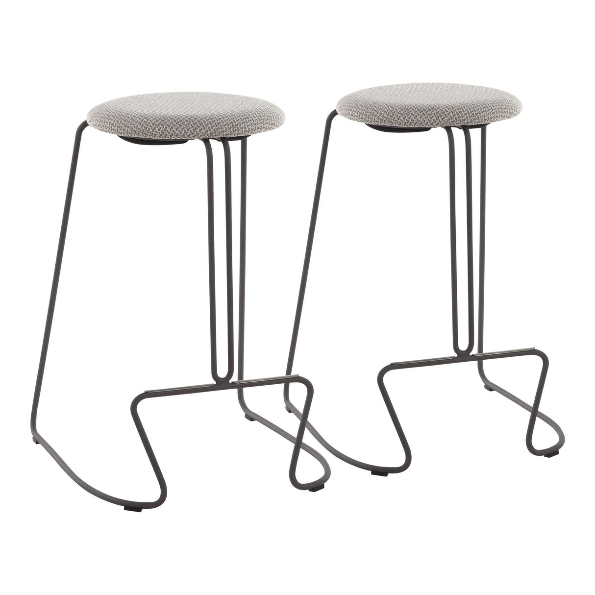 Finn - Counter Stool - Grey Steel Base (Set of 2)