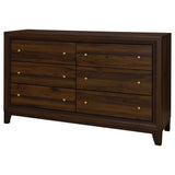 Welsley - 6-Drawer Dresser Cabinet - Walnut