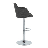 Boyne - Adjustable Barstool (Set of 2) - Dark Gray