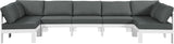 Nizuc - Outdoor Patio Modular Sectional 7 Piece - Grey