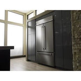 24.2 Cubic Feet 42" Width Built-In Stainless French Door Refrigerator With Platinum Interior Design