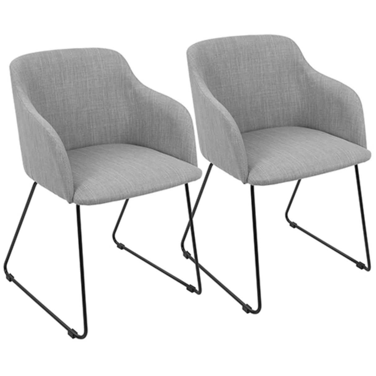 Daniella - Dining / Accent Chair - Light Gray (Set of 2)