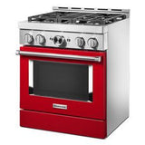 KitchenAid 30'' Smart Commercial-Style Gas Range With 4 Burners - Passion Red