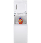 GE Unitized Spacemaker(R) 2.3 cu. ft. Capacity Washer with Stainless Steel Basket and 4.4 cu. ft. Capacity Electric Dryer - (GUD24ESSMWW)