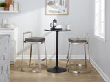 Fuji - Stackable Counter Stool With Cushion - Black Metal