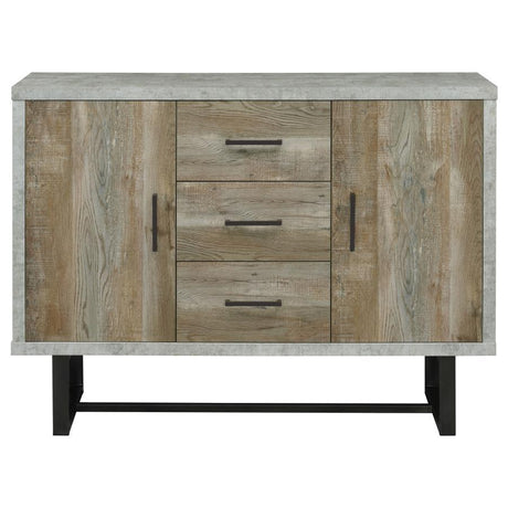 Abelardo - 3-Drawer Accent Cabinet - Weathered Oak And Cement