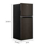 24" Wide Top-Freezer Refrigerator - 11.6 Cubic Feet - Black Stainless Steel