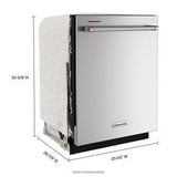 44 dBA Dishwasher In PrintShield Finish With FreeFlex Third Rack - 33,6" Height