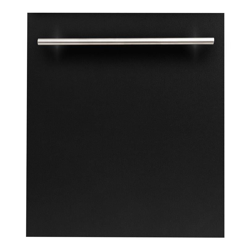 ZLINE 24 in. Top Control Dishwasher with Stainless Steel Tub and Modern Style Handle, 52dBa (DW-24) [Color: Black Matte] - (DWBLMH24)