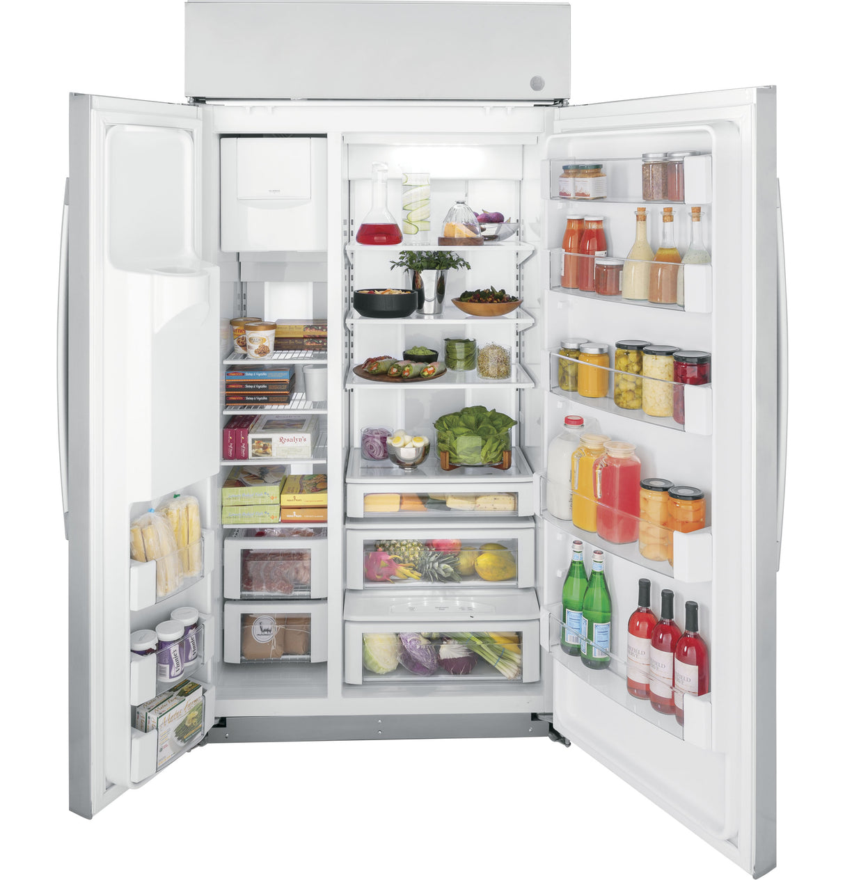 GE Profile(TM) Series 42" Smart Built-In Side-by-Side Refrigerator with Dispenser - (PSB42YSNSS)